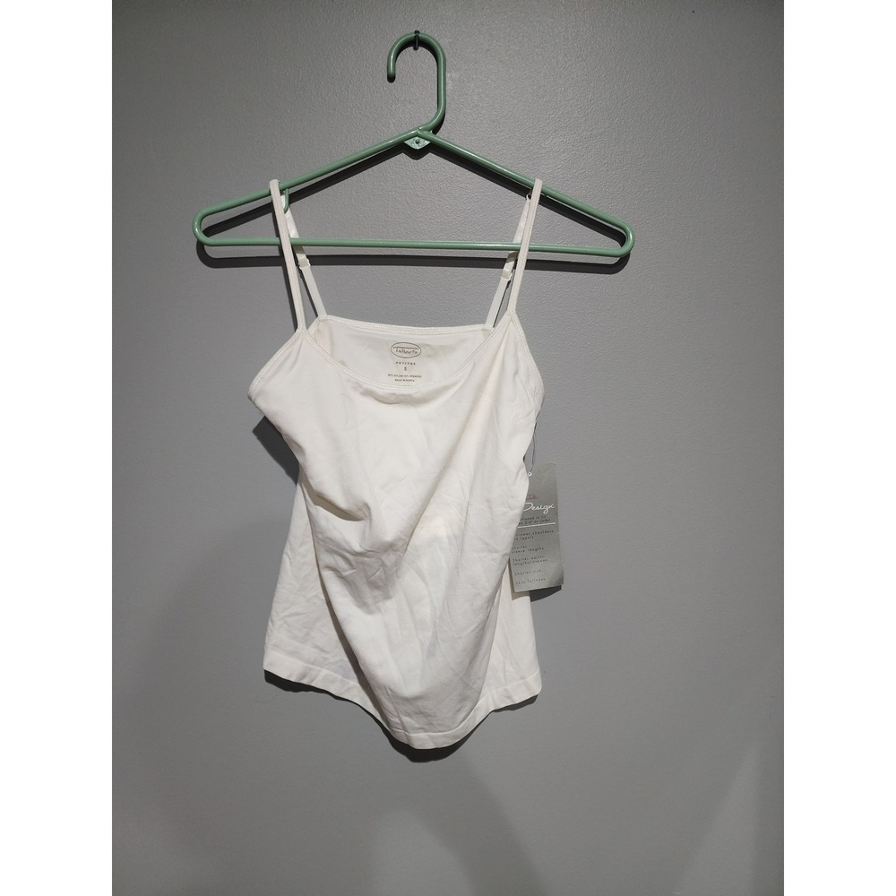 Talbots Petites White Camisole Adjustable Strap Stretch Cami Tank Top Small NWT